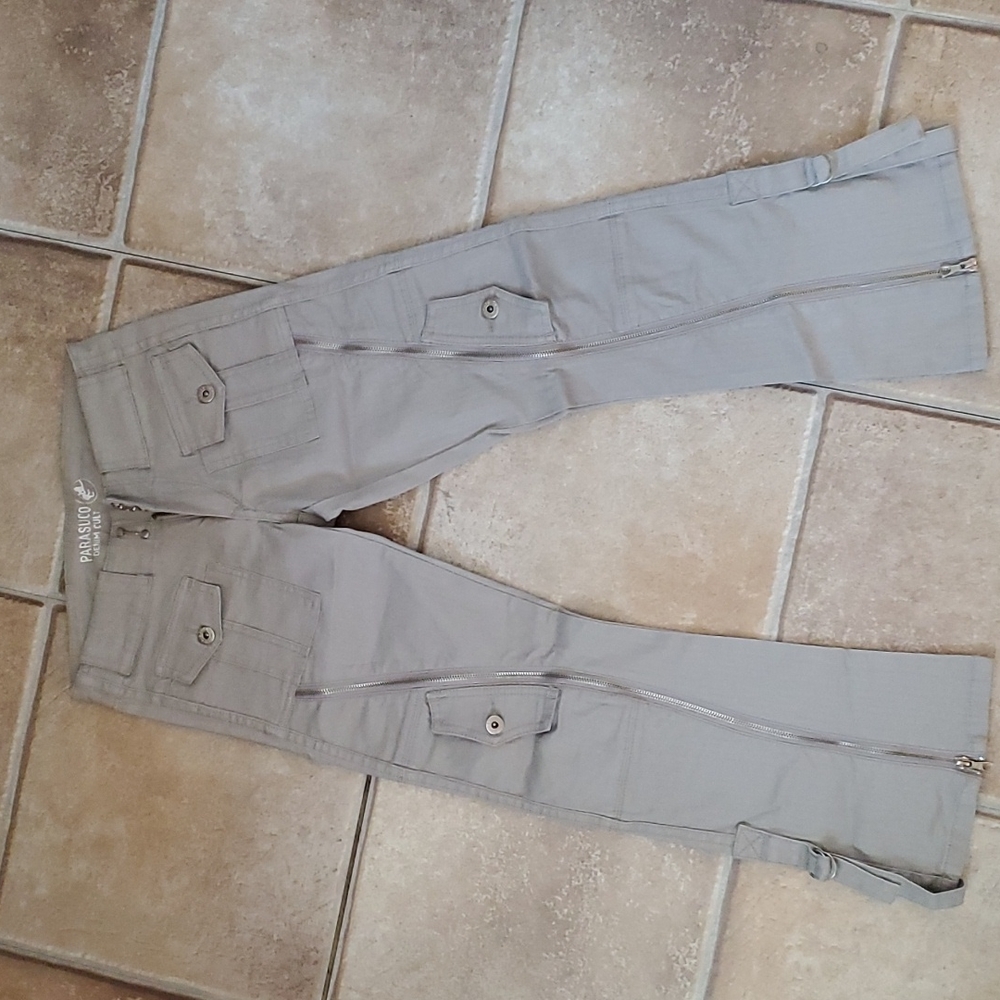 Parasuco demin cult - tan/cream with zippers - new condition - size 25